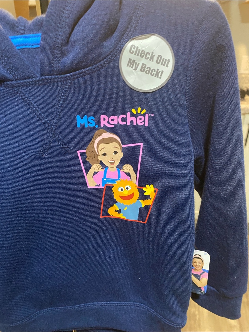 Rachel Navy Kids Hoodie & Sweatpants Set with Colorful Character Print unisex 3T - Picture 2 of 9